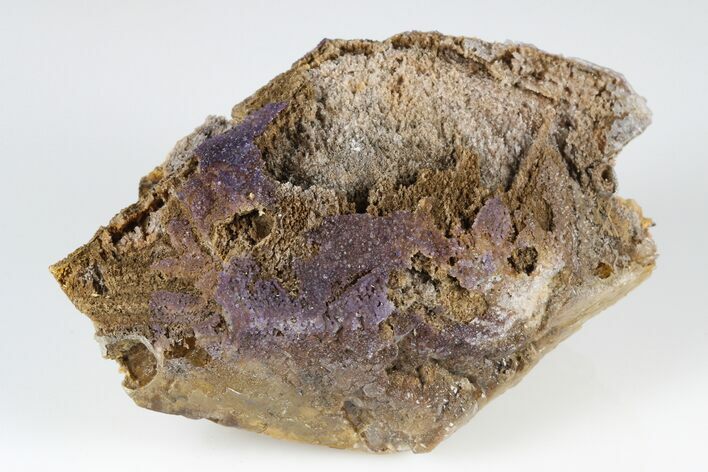 Purple Fluorite on Calcite Crystal - China #177595